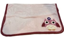 Tiddliwinks Lovey Owl Pink Baby Infant Blanket Security Plush Edge Soft 28x40 in - £11.74 GBP