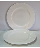 NEW Mikasa HUNTINGTON Set of 2 Salad Plates Bone China White - $40.92 CAD