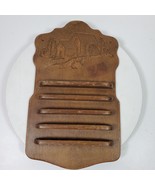 Antique Primitive Thimble Wall Display Wood 16x10x2 Inch Engraved Old Mi... - $63.17 CAD