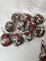 Handmade Fabric Covered Floral Easter Egg Christmas Ornaments Vintage 1980’s - £14.24 GBP