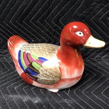 FITZ and FLOYD Marked and Dated 1982 Ceramic Duck 12” Container EUC - $24.75