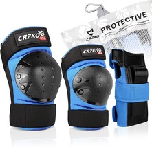 Skateboard Pads for Adult / Kids, 6 in 1 Elbow and Knee Pads Adult Youth Teens - £35.96 GBP