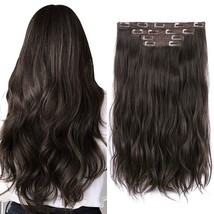 Hair Extensions Clip in Hair Extensions 4 PCS 20&quot; 200g(13 Clips,Dark Brown) - £14.52 GBP
