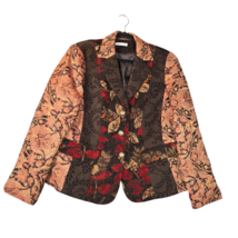 Coldwater Creek Womens Size 16 Blazer Floral Tapestry Jacket Art to Wear Artsy - $20.48