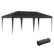 Outsunny 10&#39;x20&#39; Heavy Duty Pop Up Canopy Tent - Outdoor Party, Black - $256.99
