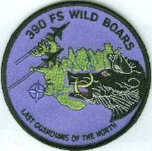 4&quot; USAF AIR FORCE 390FS GUARDIAN COLOR WILD BOARS EMBROIDERED JACKET PATCH - £27.52 GBP