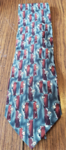 J.Garcia Men&#39;s Abstract Red Floral Silk Necktie Tree Collection 15 - $12.86