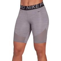 Nike Pro Womens 8&#39;&#39; Athletic Training Shorts AR6709-063 Gray Black Size ... - $34.99
