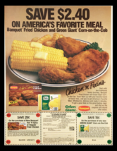 1986 Banquet Hot N&#39; Spicy Fried Chicken Circular Coupon Advertisement - $18.95