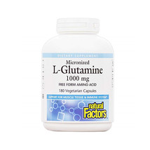 Natural Factors Micronized L-Glutamine, 180 Vegetarian Capsules - £17.88 GBP