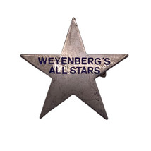 Weyenberg’s All Stars Pin Star Silver Tone 1&quot; - £3.76 GBP