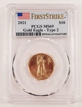 2021 G $ 10 1/4 ML Américain Or Aigle Classé Par PCGS Comme MS69 Type 2 ... - $1,383.04