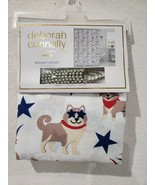 Deborah Connolly Patriotic Stars 4th of July Dog Fabric Shower Curtain R... - £23.59 GBP