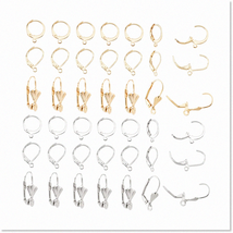 90 Pcs 304 Stainless Steel Leverback Earring Set - Hypoallergenic, Golden &amp; Stai - £29.78 GBP