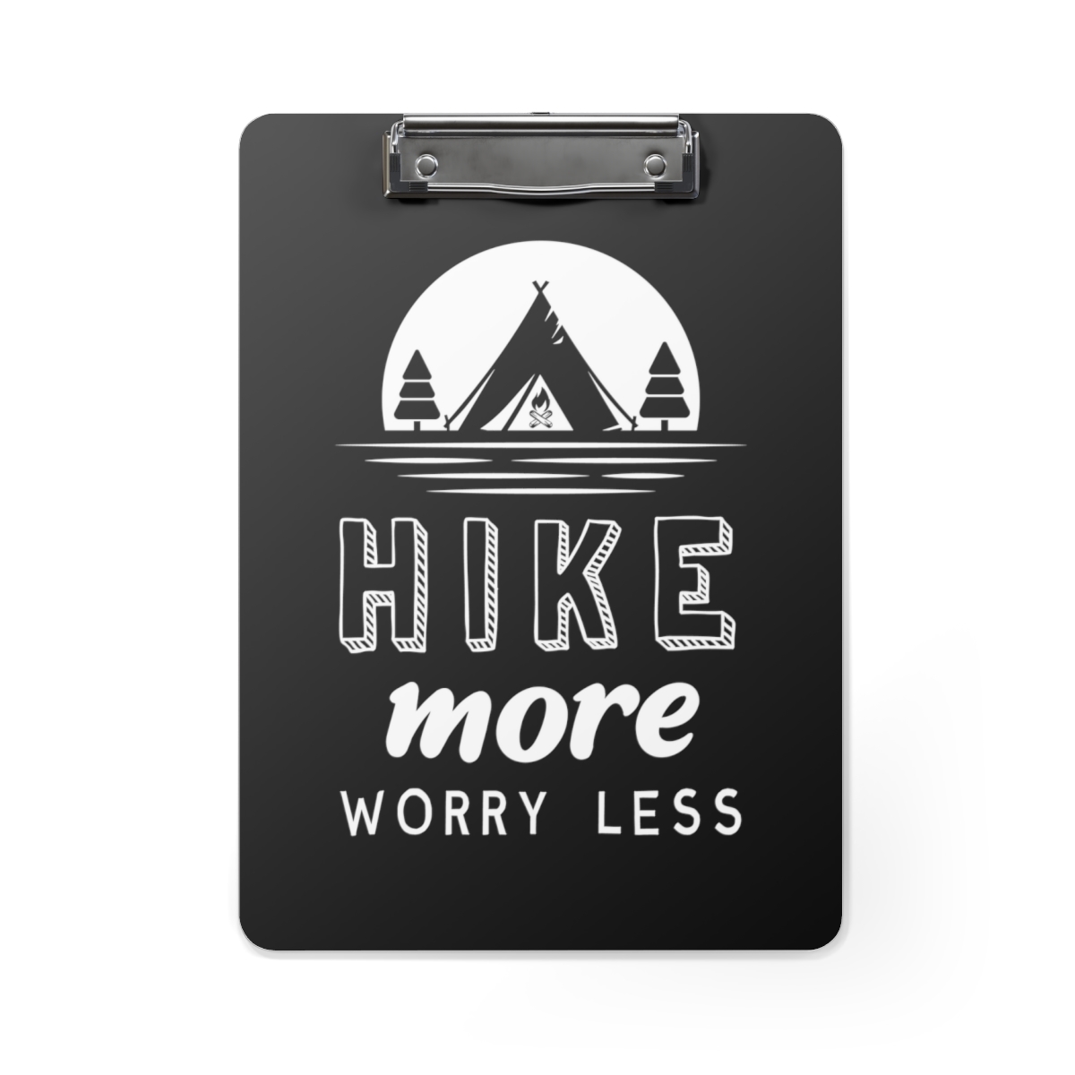 Primary image for Personalized Clipboard with Nature-Inspired "HIKE more WORRY less" Design