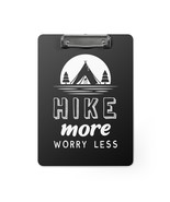 Personalized Clipboard with Nature-Inspired &quot;HIKE more WORRY less&quot; Design - £38.25 GBP