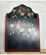 Vintage wooden mail holder, hand painted, wall mounted - Unique Piece - €21,55 EUR