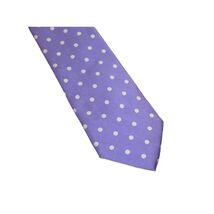 Men's Stacy Adams Tie and Hankie Set Woven Silky Satin #SAT121 Lilac Polka Dot image 2
