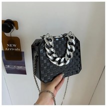 Trendy Box Shaped Purses and Handbags for Women Plaid Designer Chain  Bag Party  - £55.99 GBP