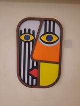 Arte moderna Lavorazione del legno Maschera per il viso Arte decorativa per... - $184.01