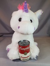 B.J. Toy Co Plush Unicorn Rainbow Stuffed Animal 12in Purple Sparkle Stars - £11.03 GBP