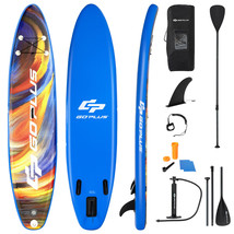 11&#39; Inflatable Surfboard Stand Up Paddle Board Sup W/ Aluminum Paddle - £188.28 GBP