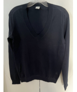 J. Crew Navy Blue Cotton V-Neck Lightweight Sweater (S) - $26.65