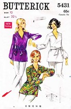 Misses&#39; LOOSE-FITTING OVER-BLOUSE Vintage 1960&#39;s Butterick Pattern 5431 Size 10 - £11.73 GBP