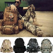 55L Outdoor Military Tactical Bag Camping Hiking Trekking Backpack - £30.97 GBP