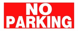 BIG Red Plastic NO PARKING SIGN parking space notice 6&quot; x 15&quot;  HILLMAN 8... - $22.32