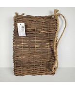 McCann Brothers Woven Natural Flower Hanging Basket w/Rope - £10.99 GBP