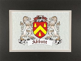 Abbott Irish Coat of Arms Print - Frameable 9&quot; x 12&quot; - $19.55