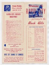  Rapid City South Dakota Brochure Gateway to the Black Hills 1940&#39;s How Kola  - £17.05 GBP