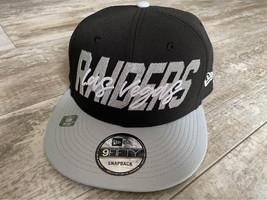 New Las Vegas Raiders New Era 9Fifty Script Spellout Snapback Hat - £19.97 GBP