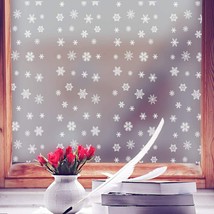 Window Film Snowflake Frosted Glass Film Self-Adhesive Opaque Privacy Protection - £14.32 GBP