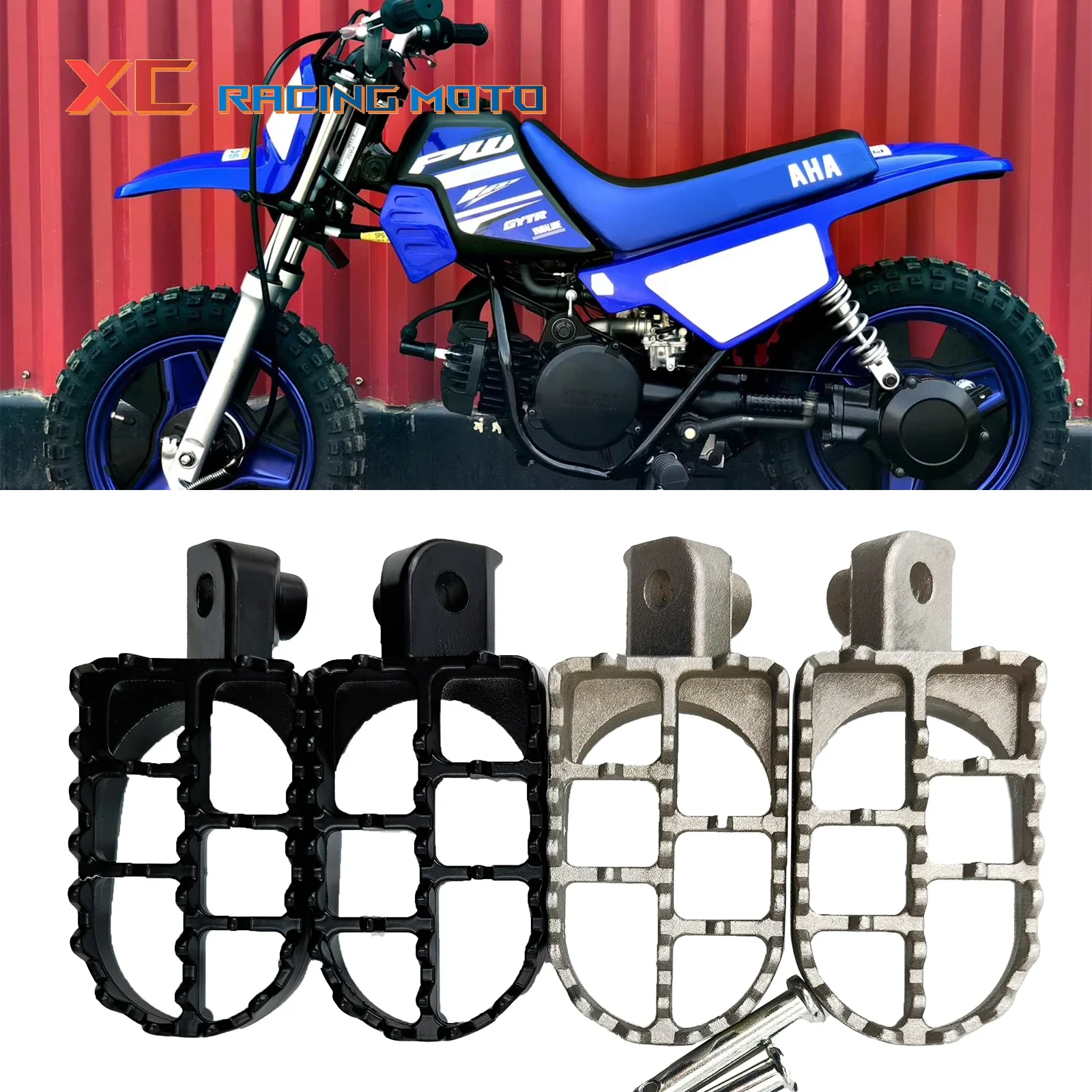 Pegs rests footpegs for yamaha pw50 pw80 xr50r crf50 crf70 crf80 crf100f motorbike foot thumb200