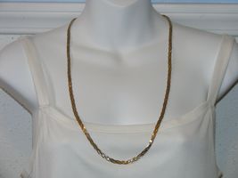 30&quot; Gold tone braided chain necklace - £7.99 GBP