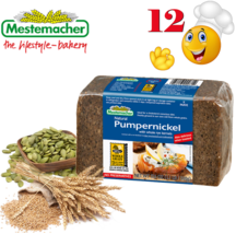 MESTEMACHER Lifestyle Bread PUMPERNICKEL 12 UNITS 500gr Vegan All Natura... - $89.09