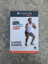 NEW Echelon Sport Super Bands 3 Levels of Resistance (3 Bands) W/ Guide - £18.10 GBP
