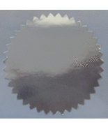 Shiny Silver Foil Notary &amp; Certificate Seals, 2 Inch Burst, Roll of 100 ... - $14.75