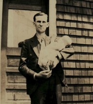 Real Photo Military Small Town Maine 1944 World War 2 Silver Print Rural Baby 5  - £23.17 GBP