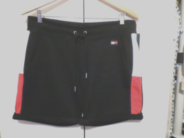 Tommy Hilfiger Sport Women Black French Terry Cuffed Shorts Sz M NWT - £19.78 GBP