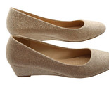 DREAM PAIRS Women&#39;s Debbie Gold Glitter Mid Wedge Heel Pump Shoes Size 1... - £19.84 GBP