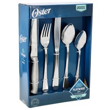 Oster Macmillan 20 Piece Stainless Steel Flatware Set with Steak Knives - $1,573.59 MXN