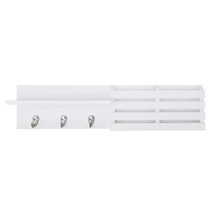 Kieragrace Kg Sydney Wall Shelf And Mail Holder With 3 Hooks - White, 24&quot; (Fn003 - £55.93 GBP