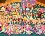 Huge Polly Pocket &amp; Disney Princess Dolls Clothing Accessory Lot Rubber ... - £314.54 GBP