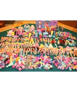 Huge Polly Pocket &amp; Disney Princess Dolls Clothing Accessory Lot Rubber ... - £308.54 GBP