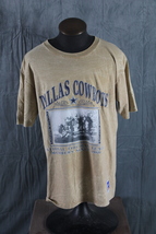 Dallas Cowboys Shirt  (VTG) - Stone Wash Beige by Nutmeg - Men&#39;s Large - $91.12 CAD