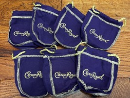 Crown Royal 4” 50ml Mini Shooter Drawstring Bags ~ Lot of 7 - £9.89 GBP