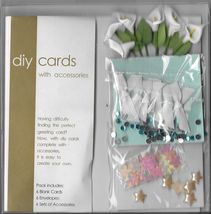 DIY cards with accessories. Card making kit. Flowers, ribbons, stars. New - $3.73